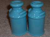 Frankoma Milk Can shakers glazed robin egg blue